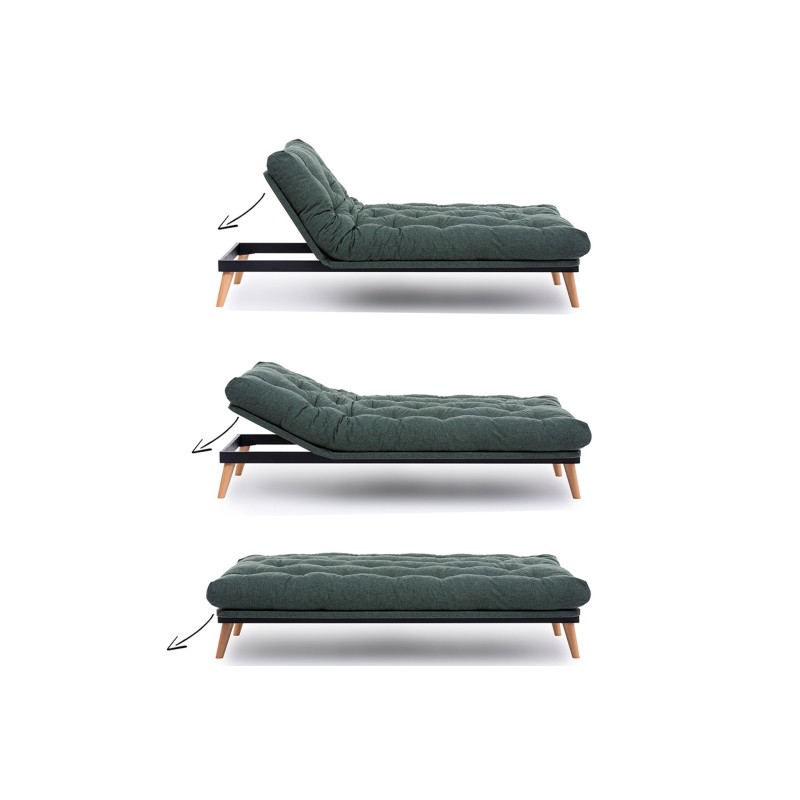 3-Seat Sofa-Bed Saki - Green Green