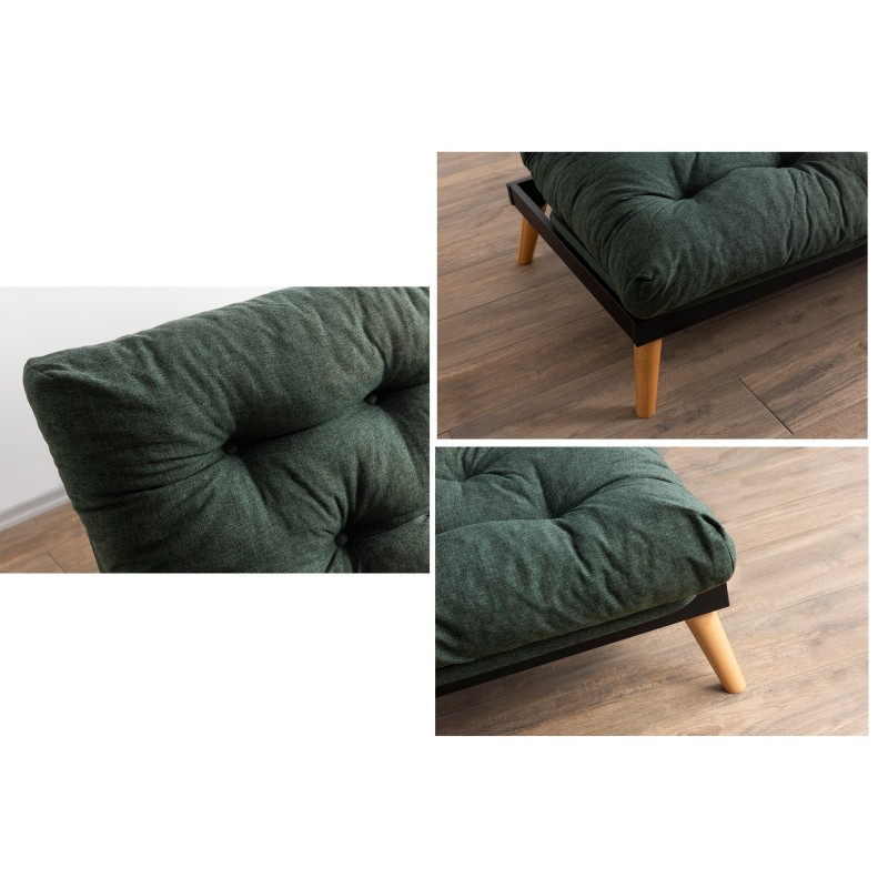 3-Seat Sofa-Bed Saki - Green Green