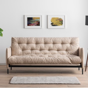 3-Seat Sofa-Bed Renge - Cream Cream