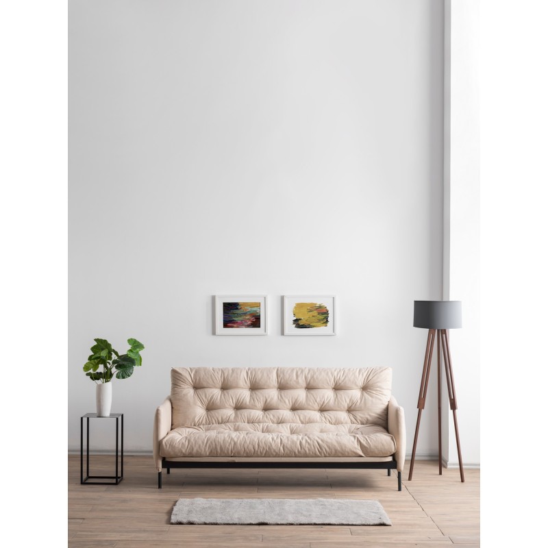 3-Seat Sofa-Bed Renge - Cream Cream