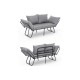 2-Seat Sofa-Bed Viper 2-Seater - Light Grey Light Grey