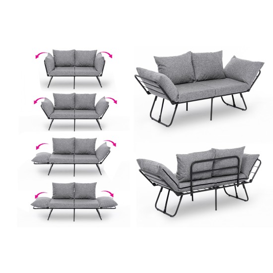 2-Seat Sofa-Bed Viper 2-Seater - Light Grey Light Grey
