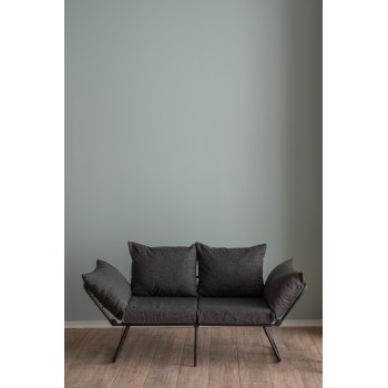 Καναπές Κρεβάτι Διθέσιος - Viper - Χρώμα Σκούρο Γκρι - 100x42x40εκ