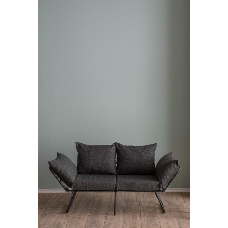 Καναπές Κρεβάτι Διθέσιος - Viper - Χρώμα Σκούρο Γκρι - 100x42x40εκ