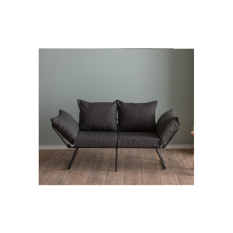 Καναπές Κρεβάτι Διθέσιος - Viper - Χρώμα Σκούρο Γκρι - 100x42x40εκ