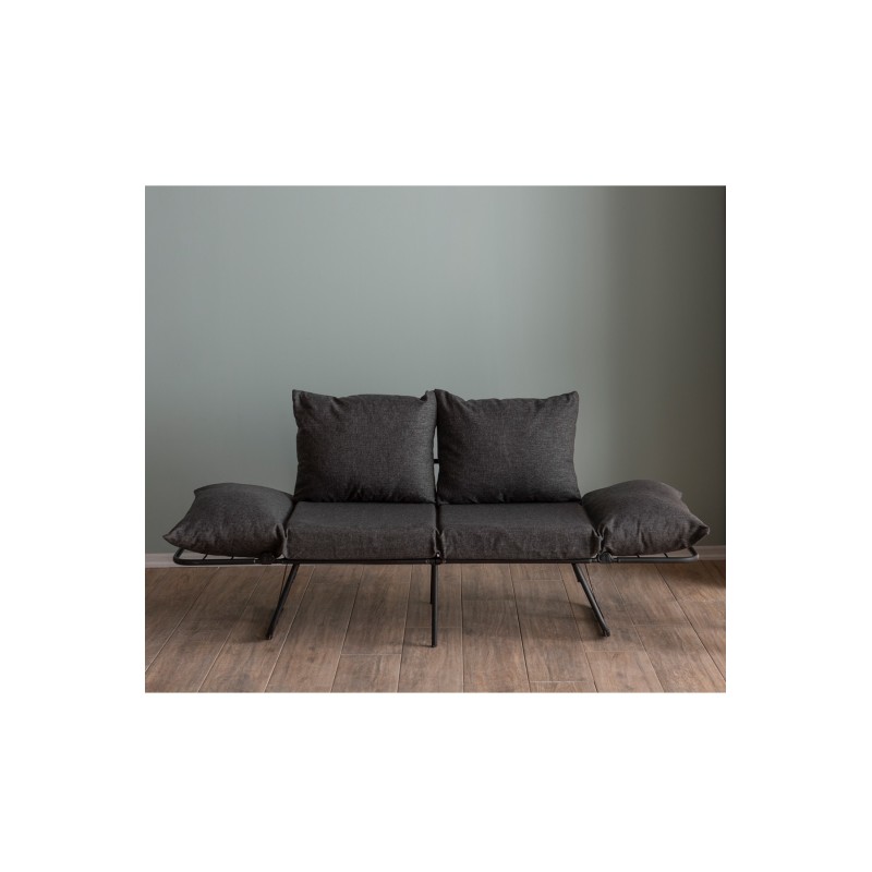 Καναπές Κρεβάτι Διθέσιος - Viper - Χρώμα Σκούρο Γκρι - 100x42x40εκ
