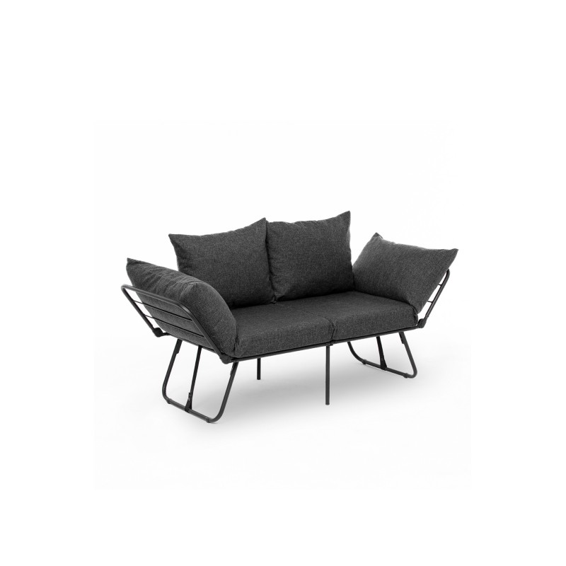 Καναπές Κρεβάτι Διθέσιος - Viper - Χρώμα Σκούρο Γκρι - 100x42x40εκ