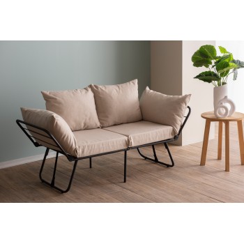 Καναπές Κρεβάτι Διθέσιος - Viper - Χρώμα Cream - 100x42x40εκ
