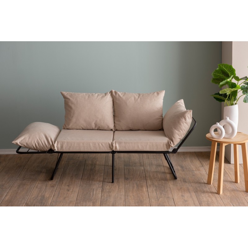 Καναπές Κρεβάτι Διθέσιος - Viper - Χρώμα Cream - 100x42x40εκ