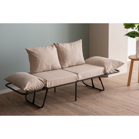 Καναπές Κρεβάτι Διθέσιος - Viper - Χρώμα Cream - 100x42x40εκ