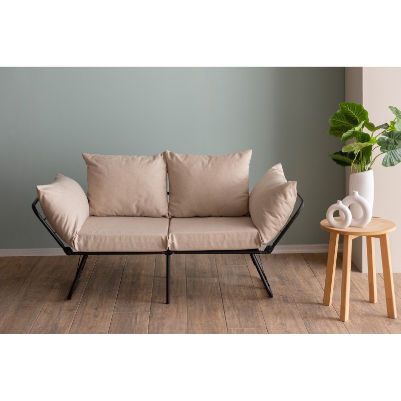 Καναπές Κρεβάτι Διθέσιος - Viper - Χρώμα Cream - 100x42x40εκ