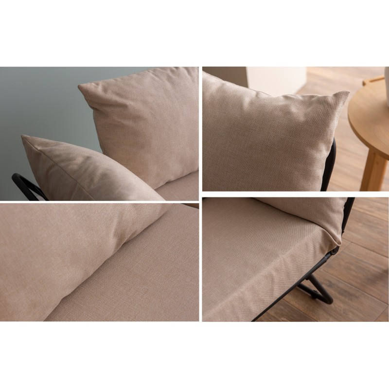 Καναπές Κρεβάτι Διθέσιος - Viper - Χρώμα Cream - 100x42x40εκ