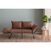 Καναπές Κρεβάτι Διθέσιος - Viper - Χρώμα Ανοιχτό Καφέ - 100x42x40εκ