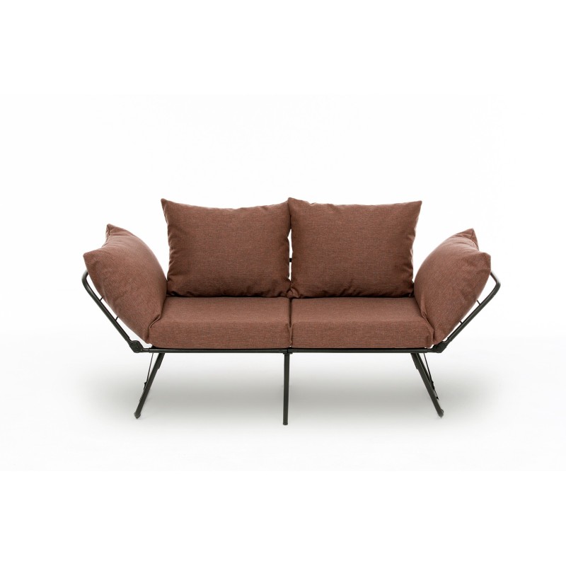 Καναπές Κρεβάτι Διθέσιος - Viper - Χρώμα Ανοιχτό Καφέ - 100x42x40εκ