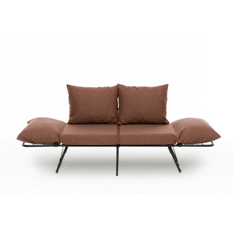 Καναπές Κρεβάτι Διθέσιος - Viper - Χρώμα Ανοιχτό Καφέ - 100x42x40εκ