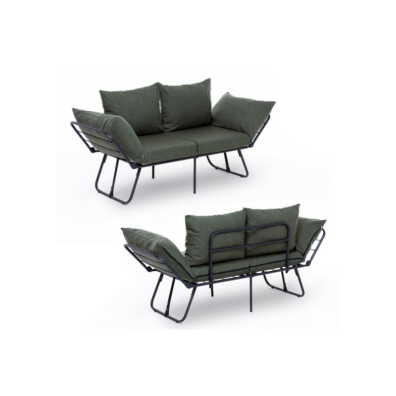 Καναπές Κρεβάτι Διθέσιος - Viper - Χρώμα Πράσινο - 100x42x40εκ