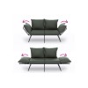 Καναπές Κρεβάτι Διθέσιος - Viper - Χρώμα Πράσινο - 100x42x40εκ
