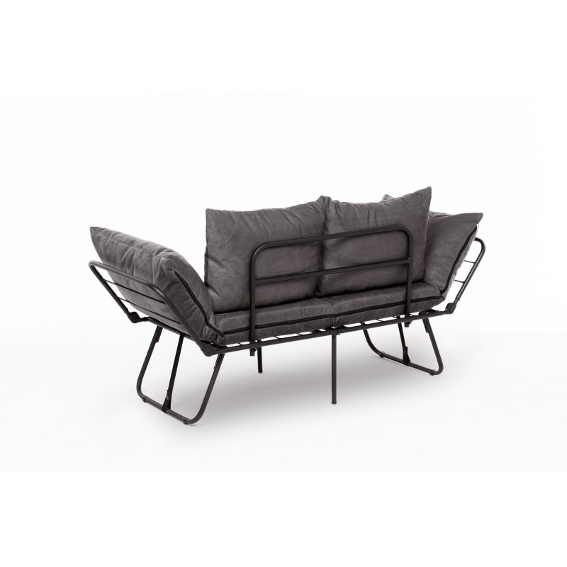 Καναπές Κρεβάτι Διθέσιος - Viper - Χρώμα Γκρι - 100x42x40εκ