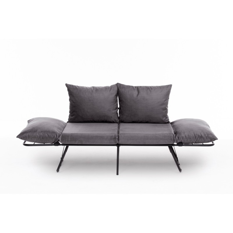 Καναπές Κρεβάτι Διθέσιος - Viper - Χρώμα Γκρι - 100x42x40εκ
