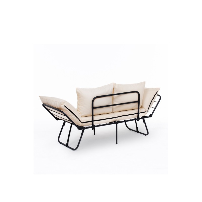 Καναπές Κρεβάτι Διθέσιος - Viper - Χρώμα Ανοιχτό Cream - 100x42x40εκ