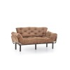 Τριθέσιος Καναπές Κρεβάτι - Nitta Triple - Χρώμα  Ανοιχτό Καφέ - 185x70x85εκ