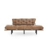 Τριθέσιος Καναπές Κρεβάτι - Nitta Triple - Χρώμα  Ανοιχτό Καφέ - 185x70x85εκ