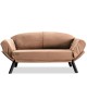 2-Seat Sofa-Bed Genzo - Light Brown Light Brown 2-Seat Sofa-Bed Genzo - Light Brown Light Brown