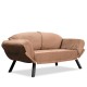 2-Seat Sofa-Bed Genzo - Light Brown Light Brown 2-Seat Sofa-Bed Genzo - Light Brown Light Brown