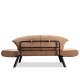 2-Seat Sofa-Bed Genzo - Light Brown Light Brown 2-Seat Sofa-Bed Genzo - Light Brown Light Brown