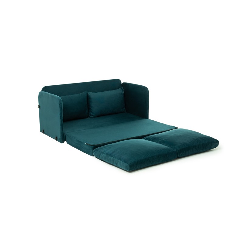 Καναπές Κρεβάτι Διθέσιος - Saga - Χρώμα Πετρόλ - 120x49x46εκ