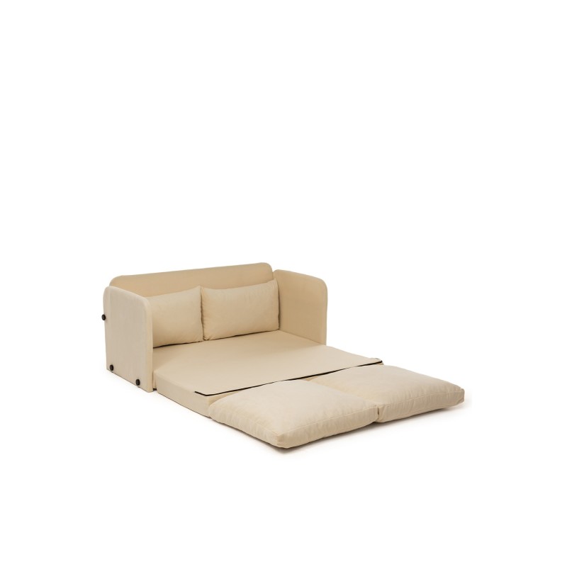Καναπές Κρεβάτι Διθέσιος - Saga - Χρώμα Cream - 120x49x46εκ