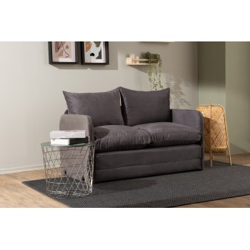 Καναπές Κρεβάτι Διθέσιος - Saga - Χρώμα Γκρι - 120x49x46εκ