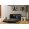 Καναπές Κρεβάτι Διθέσιος - Saga - Χρώμα Σκούρο Γκρι - 120x49x46εκ