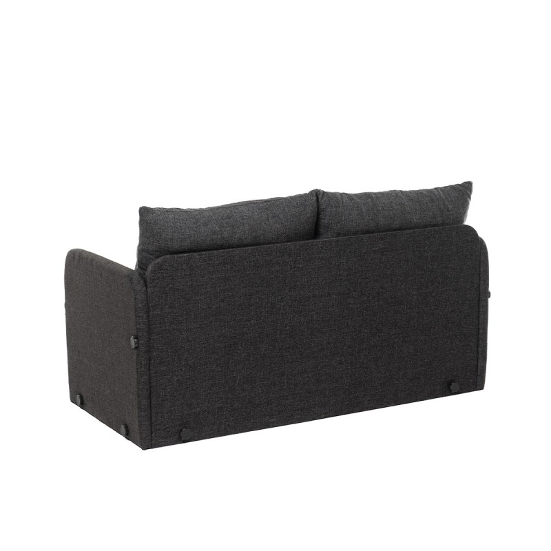 Καναπές Κρεβάτι Διθέσιος - Saga - Χρώμα Σκούρο Γκρι - 120x49x46εκ
