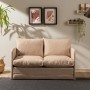 Καναπές Κρεβάτι Διθέσιος - Saga - Χρώμα Μπεζ - 120x49x46εκ