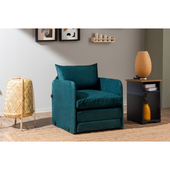 1-Seat Sofa-Bed Saga Single - Petrol Green Petrol Green 1-Seat Sofa-Bed Saga Single - Petrol Green Petrol Green