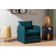 1-Seat Sofa-Bed Saga Single - Petrol Green Petrol Green 1-Seat Sofa-Bed Saga Single - Petrol Green Petrol Green