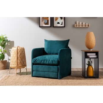1-Seat Sofa-Bed Saga Single - Petrol Green Petrol Green