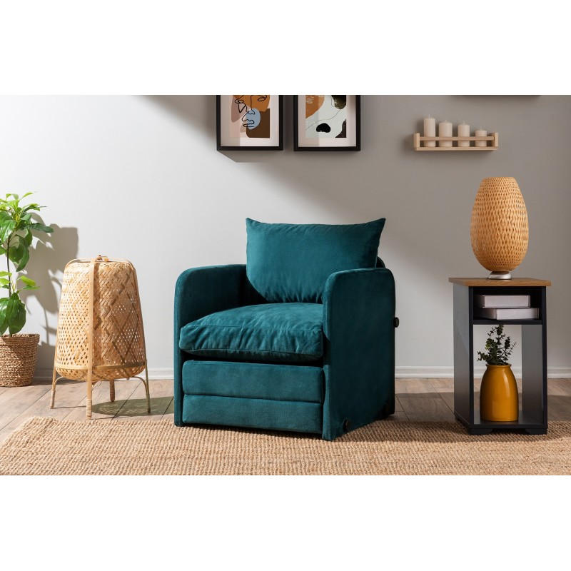 1-Seat Sofa-Bed Saga Single - Petrol Green Petrol Green