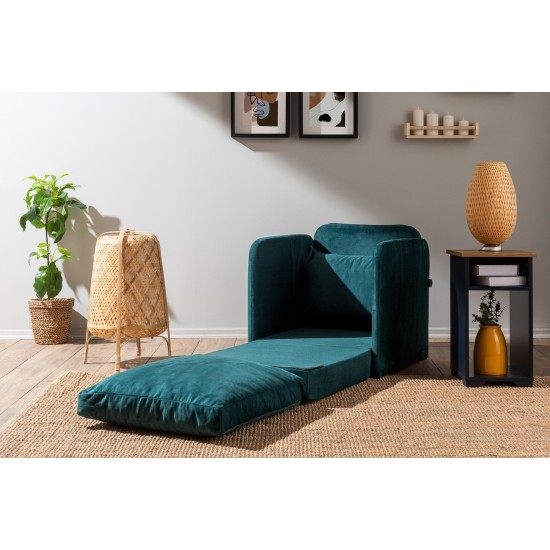 1-Seat Sofa-Bed Saga Single - Petrol Green Petrol Green 1-Seat Sofa-Bed Saga Single - Petrol Green Petrol Green