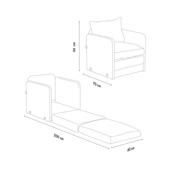 1-Seat Sofa-Bed Saga Single - Petrol Green Petrol Green 1-Seat Sofa-Bed Saga Single - Petrol Green Petrol Green