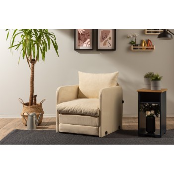 1-Seat Sofa-Bed Saga Single - Cream Cream