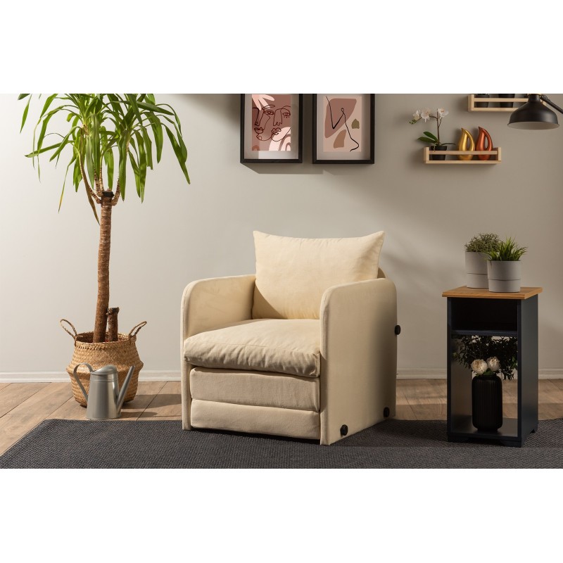 1-Seat Sofa-Bed Saga Single - Cream Cream