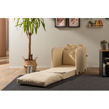 1-Seat Sofa-Bed Saga Single - Cream Cream