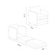 1-Seat Sofa-Bed Saga Single - Grey Grey