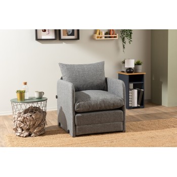 1-Seat Sofa-Bed Saga Single - Light Grey Light Grey