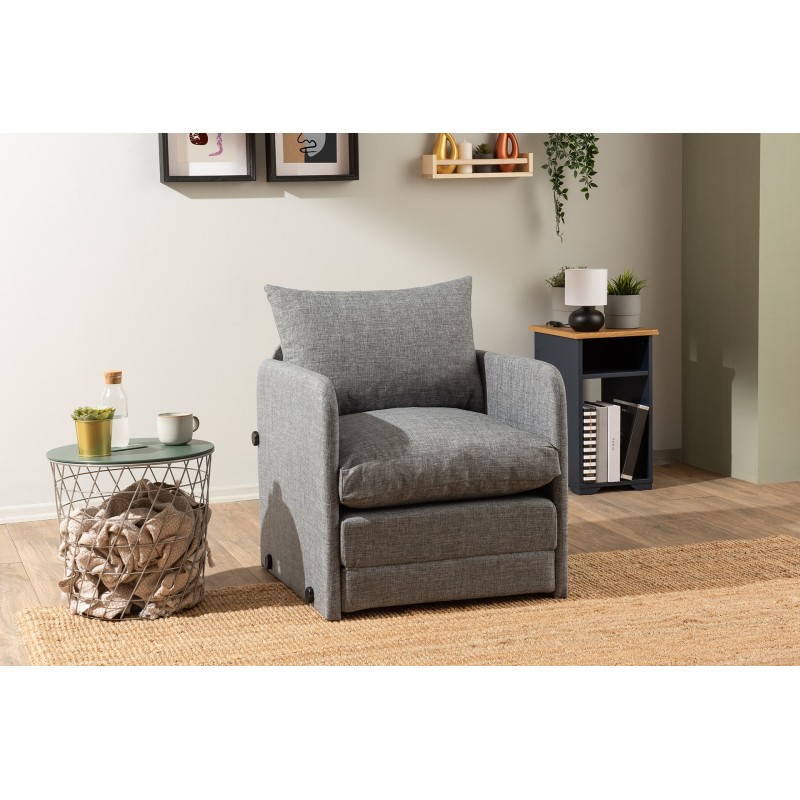 1-Seat Sofa-Bed Saga Single - Light Grey Light Grey