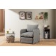 1-Seat Sofa-Bed Saga Single - Light Grey Light Grey 1-Seat Sofa-Bed Saga Single - Light Grey Light Grey