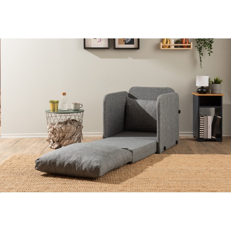 1-Seat Sofa-Bed Saga Single - Light Grey Light Grey