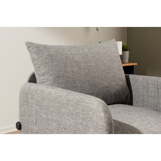 1-Seat Sofa-Bed Saga Single - Light Grey Light Grey 1-Seat Sofa-Bed Saga Single - Light Grey Light Grey